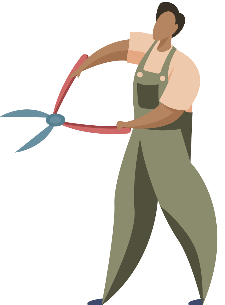 Gardener cutting